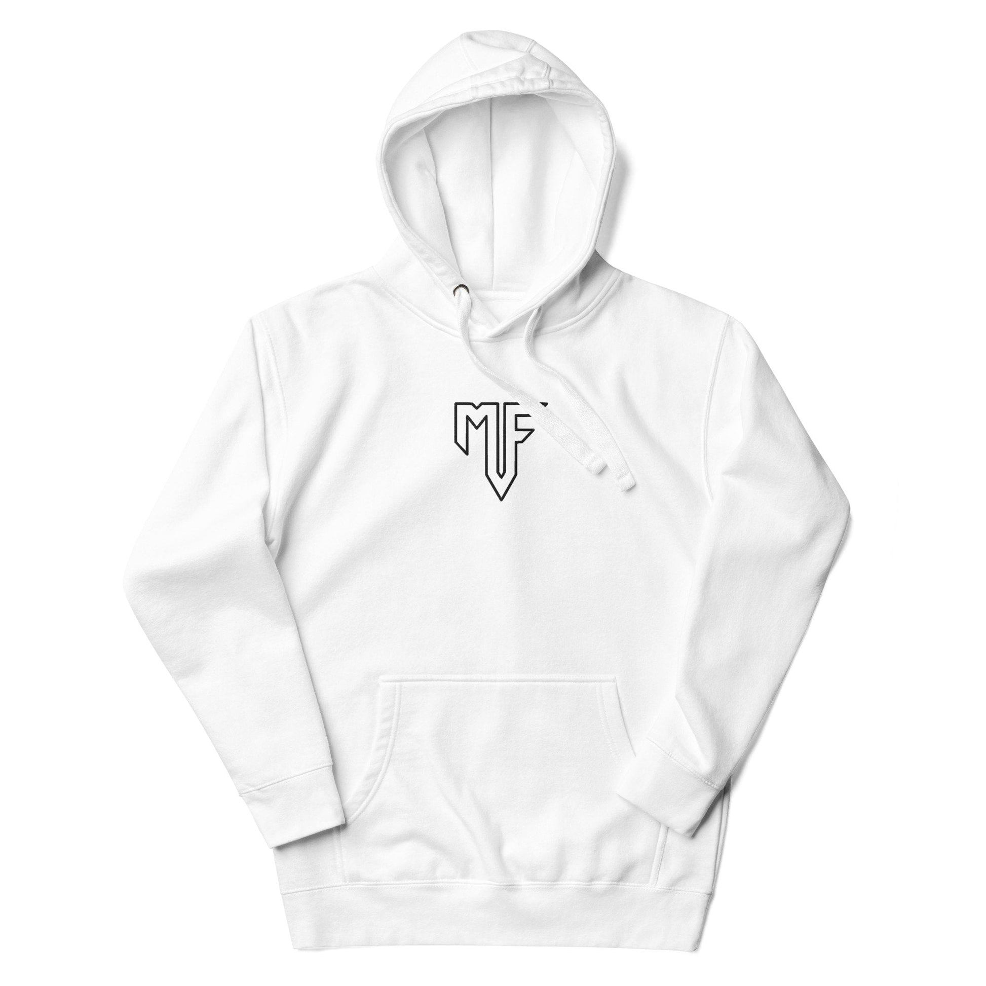 Unisex MF Central Embroidered Hoodie - White - MF Clothing