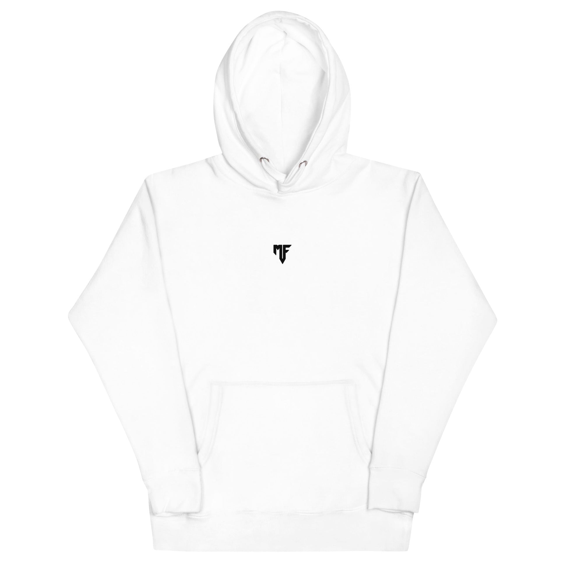 Unisex MF Central Print Hoodie - White - MF Clothing