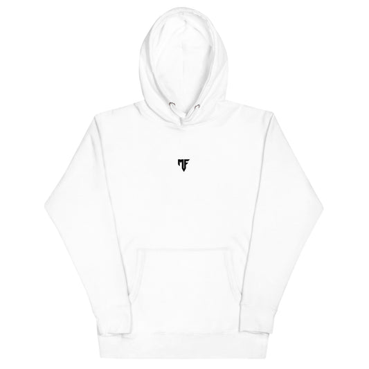 Unisex MF Central Print Hoodie - White - MF Clothing